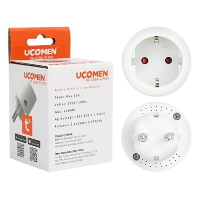 Ucomen 10 Amper Wifi Tuya Destekli Akıllı Priz PA-GEBA-01SW