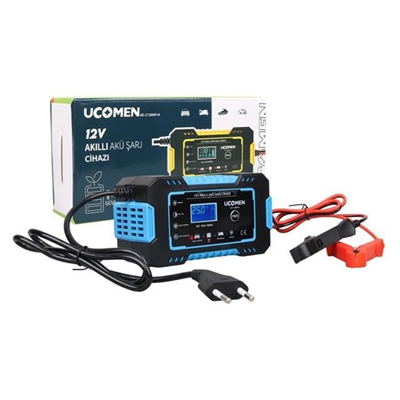 Ucomen UC-C120501A Mavi 12 Volt 6 Amper Led Göstergeli Akü Şarj Cihazı