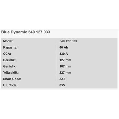 VARTA A15 BLUE DYNAMIC 12V 40AH AKU