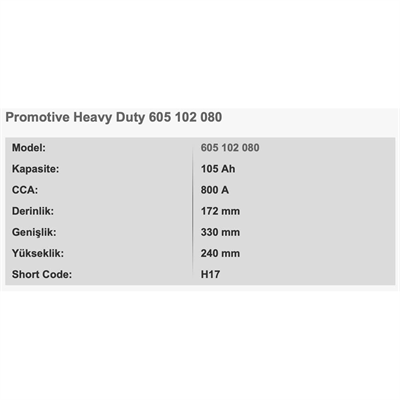 VARTA H17 BLACK PROMOTIVE 12V 105AH AKU