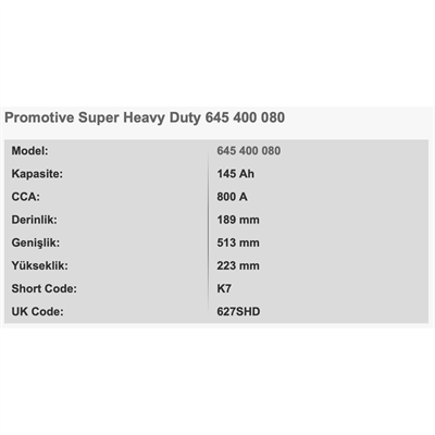 VARTA K7 (K10) SILVER PROMOTIVE 12V 145AH AKU