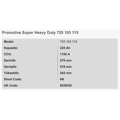VARTA N9 SILVER PROMOTIVE 12V 225AH AKU