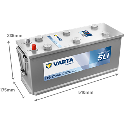 VARTA ProMotive SLI 12V 120Ah 760 A – Ağır Ticari Akü | I16