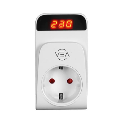 Vea VE-25530 15A 3520W Tekli Dijital Göstergeli Akım Korumalı Priz Aşırı Yüksek Gerilim