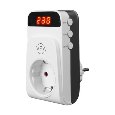 Vea VE-25530 15A 3520W Tekli Dijital Göstergeli Akım Korumalı Priz Aşırı Yüksek Gerilim