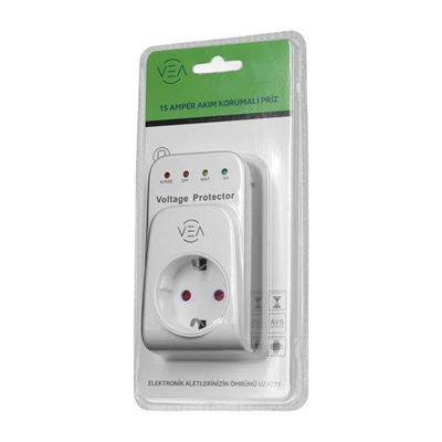 Vea VE-25531 15A 3520W Akım Korumalı Priz Aşırı Yüksek Gerilim