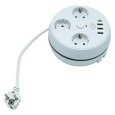 Vea VE-26583 3LÜ 1.5 Metre Kablolu 3 USB / TYPE-C Girişli Akım Korumalı Grup Priz