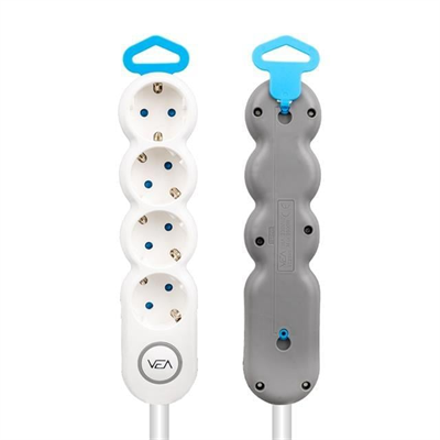 Vea VE-2S4S 4Lü 1.5 Metre Kablolu Anahtarlı Grup Priz
