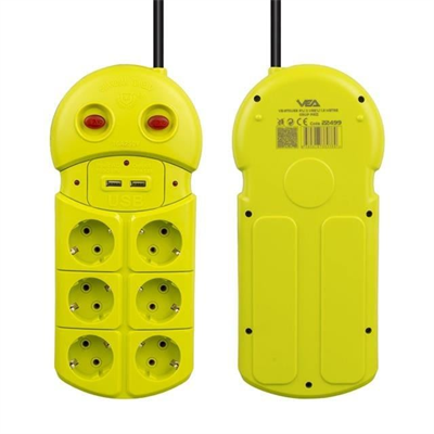 Vea VE-970USB 6Lı 2 USBli 1.5 Metre Grup Priz