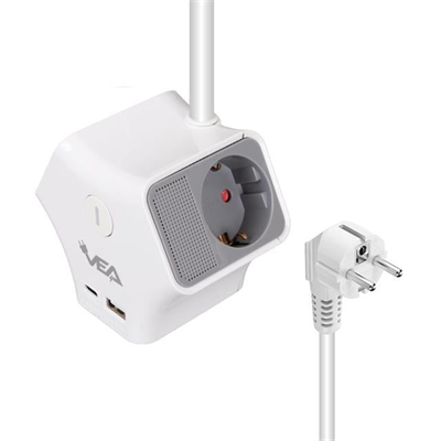 Vea VE-G903YC 3lü USB+ Type-C Girişli Anahtarlı 1.5 Metre Grup Priz