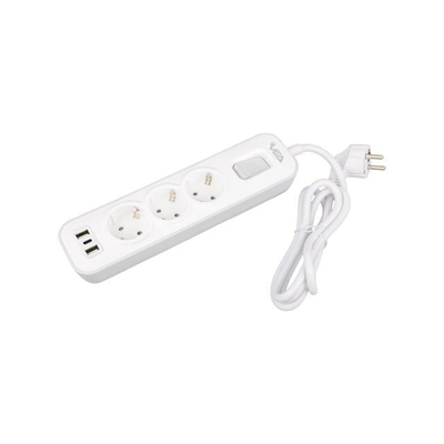 Vea VE-NOVA103U A Class 3lü 2 Usbli Anahtarlı 1.5 Metre Akım Korumalı Priz