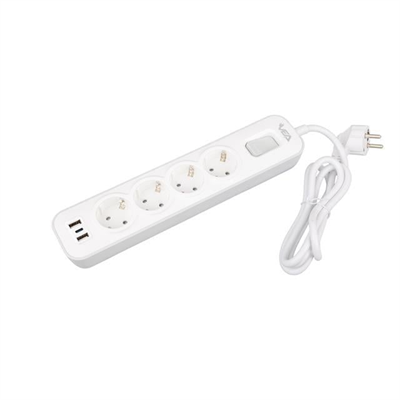 Vea VE-NOVA104U A Class 4lü 2 Usbli Anahtarlı 1.5 Metre Grup Priz