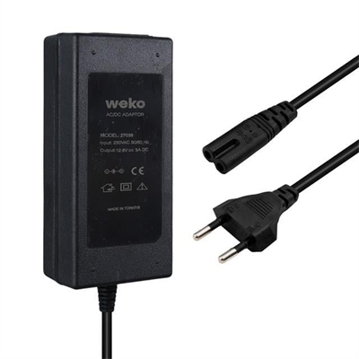 Weko 12.6 Volt - 3 Amper Krokodil Uçlu Ledli Yerli Üretim Masaüstü Şarj Adaptörü