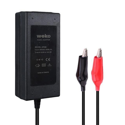 Weko 12.6 Volt - 3 Amper Krokodil Uçlu Ledli Yerli Üretim Masaüstü Şarj Adaptörü