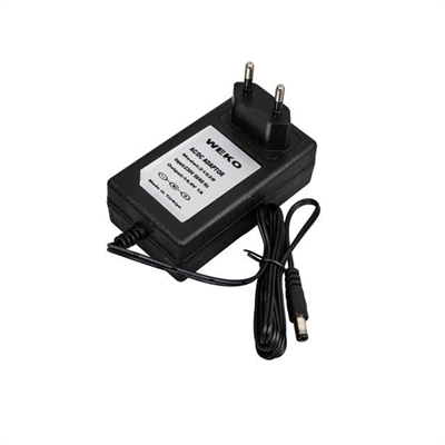 Weko 14.4 Volt - 1 Amper 5.5*2.5 Uçlu Plastik Işıklı Kasa Priz Tip Adaptör
