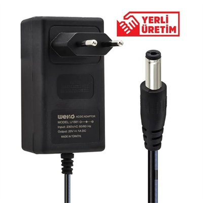 Weko 20 Volt - 1 Amper 5.5*2.5 Uçlu Priz Tipi Adaptör