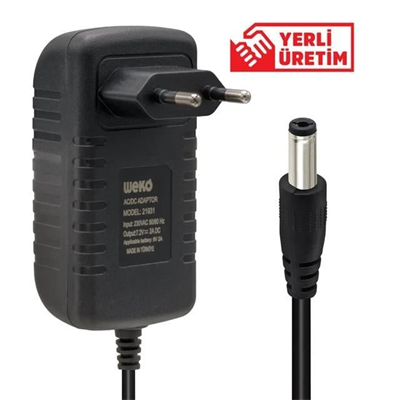 Weko 7.2 Volt - 2 Amper 5.5 x 2.5 Uçlu Ledli Yerli Üretim Akü Şarj Cihazı (Out:6v-2a)