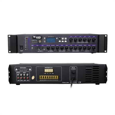Westa WM-2250U 250 Watt 100 Volt USB-SD-Bluetooth 6 Bölgeli Trafolu Mixer Anfi