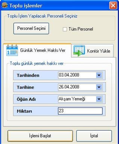 Yemekhane Takip Sistemi