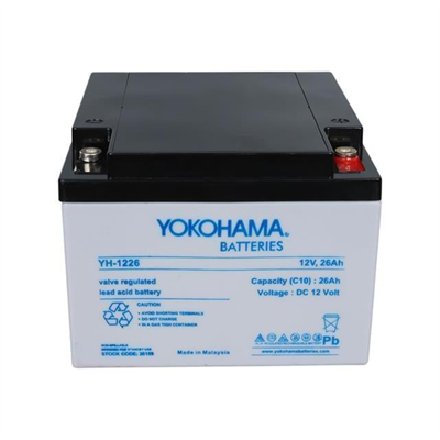 Yokohama YH-122.6 12 Volt  26 Amper Akü (165x176x125 mm)