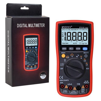 Zoyi ZT-219 True Rms AC DC Gerilim Akım Ölçer Ampermetre Dijital Ölçü Aleti