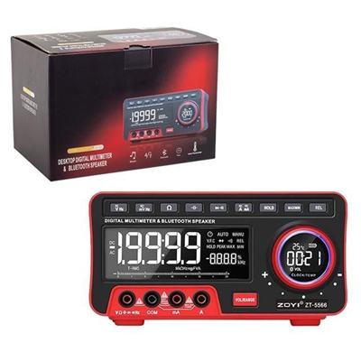 Zoyi ZT-5566 Dijital Ekranlı Masaüstü Multimetre Ölçü Aleti + Bluetooth Hoparlör