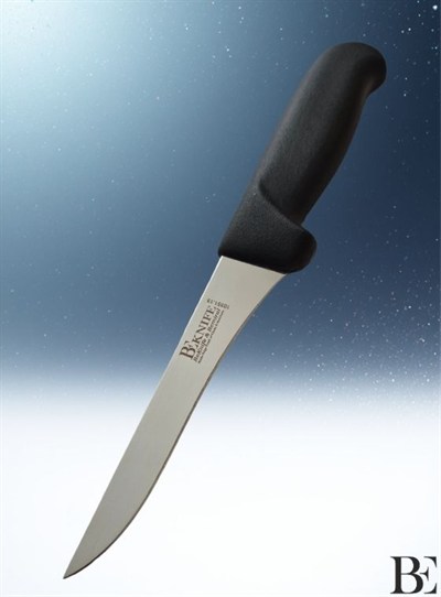 BeKnife Bemiral 13cm Düz Kemik Sıyırma Bıçağı 10351.13 Fibrox Kaymaz Saplı 16mm X 130mm X 2.5mm Siyah