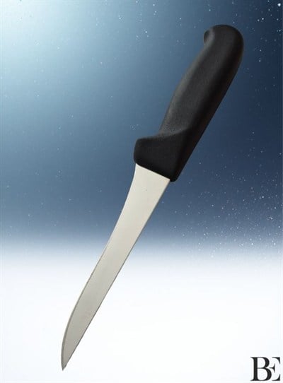BeKnife Bemiral 13cm Düz Kemik Sıyırma Bıçağı 10351.13 Fibrox Kaymaz Saplı 16mm X 130mm X 2.5mm Siyah
