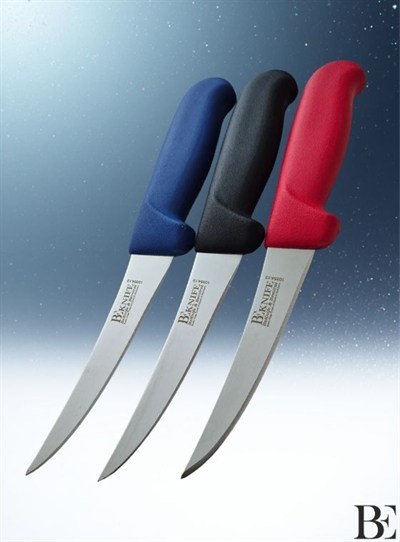 BeKnife Bemiral 13cm Kıvrık Kemik Sıyırma Bıçağı 10354.13 Fibrox Kaymaz Saplı 20mm X 130mm X 2.5mm Mavi