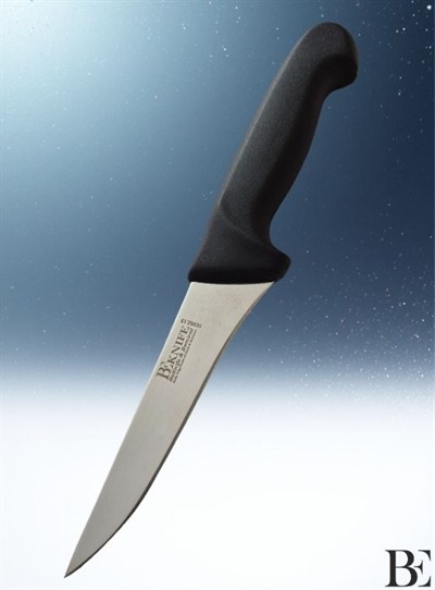 BeKnife Bemiral 14cm No.1 Kemik Sıyırma Bıçağı 10352.14-13 Fibrox Kaymaz Saplı 36mm X 140mm X 3mm Siyah