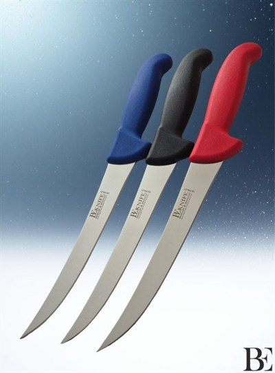 BeKnife Bemiral Bıçak 21 cm Et Açma Doğrama Bıçağı 10154.21 Fibrox Kaymaz Saplı 25mm X 210mm X 2.5mm Kırmızı