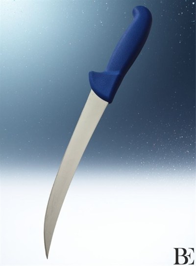 BeKnife Bemiral Bıçak 21 cm Et Açma Doğrama Bıçağı 10154.21 Fibrox Kaymaz Saplı 25mm X 210mm X 2.5mm Mavi