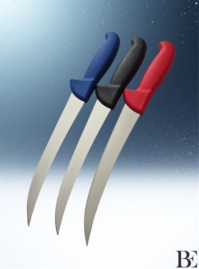 BeKnife Bemiral Bıçak 21 cm Et Açma Doğrama Bıçağı 10154.21 Fibrox Kaymaz Saplı 25mm X 210mm X 2.5mm Mavi