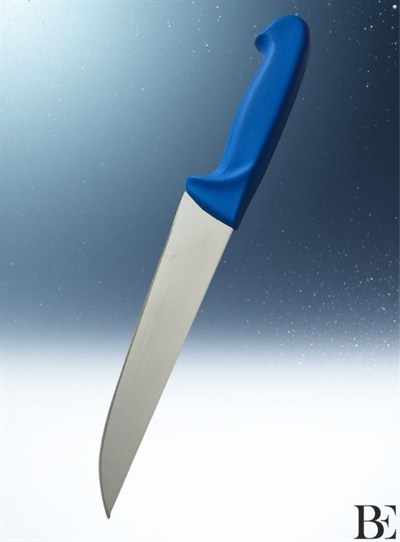 BeKnife Bemiral Bıçak No.4 20 cm 10151.20 Fibrox Kaymaz Saplı Kasap Bıçağı 40mm X 200mm X 3mm Mavi