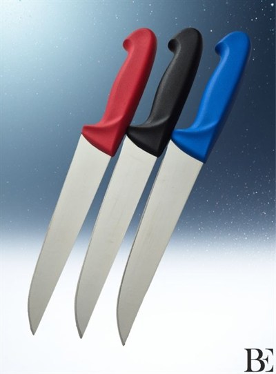 BeKnife Bemiral Bıçak No.4 20 cm 10151.20 Fibrox Kaymaz Saplı Kasap Bıçağı 40mm X 200mm X 3mm Mavi