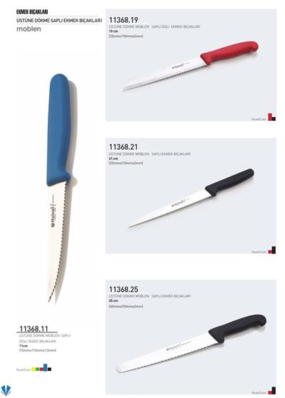 Dişli Ekmek Bıçağı 19 cm Hulusi Bıçak Üstüne Dökme Moblen Saplı 25mm X 190mm X 2mm 11368.19
