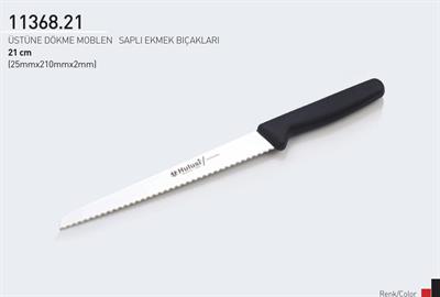 Dişli Ekmek Bıçağı 21 cm Hulusi Bıçak Üstüne Dökme Moblen Saplı 25mm X 210mm X 2mm 11368.21