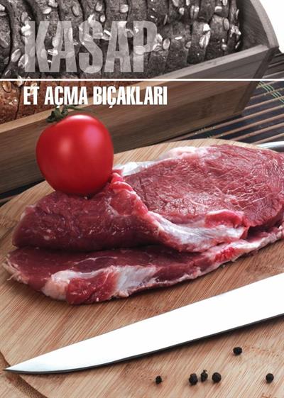 Et Açma Bıçağı 35 cm Üstüne Dökme Moblen Saplı Kasap Hulusi Bıçak 36mm X 350mm X 2,5mm 10761.35