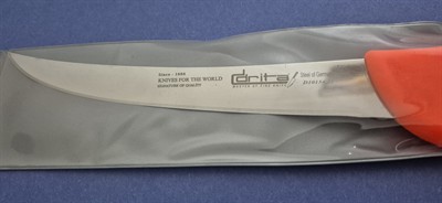 Et Doğrama Bıçağı 21 cm Kasap Fibrox Kaymaz Saplı Hulusi - Drita Bıçak 25mm X 210mm X 2.5mm 10154.21 (TURUNCU RENK)