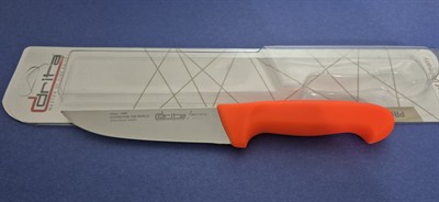 Fibrox Kaymaz Saplı Kasap Bıçağı 12 cm No.0 Hulusi - Drita Bıçak 30mm X 120mm X 2.5mm 10151.12 (TURUNCU RENK)