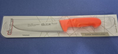 Fibrox Kaymaz Saplı Kasap Bıçağı 18 cm No.3 Hulusi - Drita Bıçak 40mm X 180mm X 3mm 10151.18 (TURUNCU RENK)