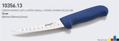 Fibrox Kaymaz Saplı Kıvrık Kanallı Kasap Kemik Sıyırma Bıçağı 13 cm Hulusi Bıçak 20mm X 130mm X 2.5mm 10356.13
