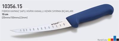Fibrox Kaymaz Saplı Kıvrık Kanallı Kasap Kemik Sıyırma Bıçağı 15 cm Hulusi Bıçak 25mm X 150mm X 2.5mm 10356.15