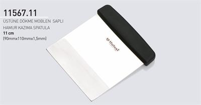 Hamur Kazıma Spatulası Hulusi Bıçak Unlu Mamüller Üstüne Dökme Moblen Saplı 11 cm 90mm X 110mm X 1.5mm 11567.11