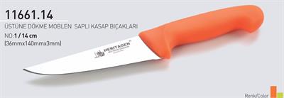Heritagen Kasap Bıçağı 14 cm No.1 Üstüne Dökme Moblen Saplı 36mm X 140mm X 3mm 11661.14
