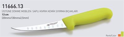 Kemik Sıyırma Bıçağı 13 cm Heritagen Üstüne Dökme Moblen Saplı Kıvrık 20mm X 130mm X 2.5mm 11666.13