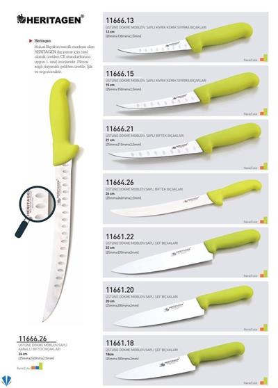 Kemik Sıyırma Bıçağı 15 cm Heritagen Üstüne Dökme Moblen Saplı Düz 16mm X 150mm X 2.5mm 11661.15