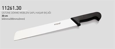 Şarküteri Kaşar Bıçağı 30 cm Hulusi Bıçak Üstüne Dökme Moblen Saplı 45mm X 300mm X 3mm 11261.30