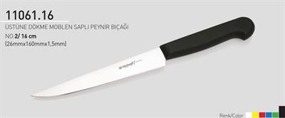 Şarküteri Peynir Bıçağı 16 cm No.2 Hulusi Bıçak Üstüne Dökme Moblen Saplı 26mm X 160mm X 1.5mm 11061.16