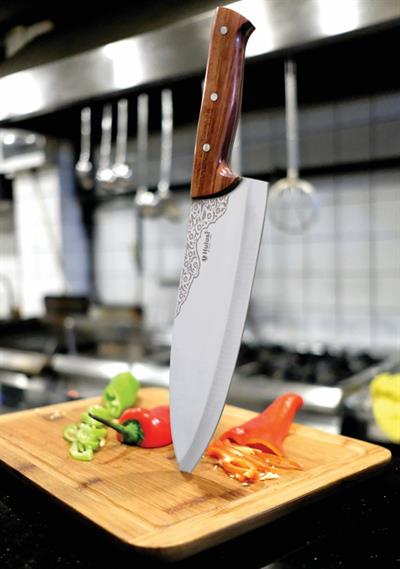 Şef Bıçağı 17.5 cm Perçinli Wenge Saplı Yekpare Kasap Hulusi Bıçak 55mm X 175mm X 3mm 10571.17